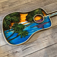 Load image into Gallery viewer, Sunset Painted Ukulele or Guitar
