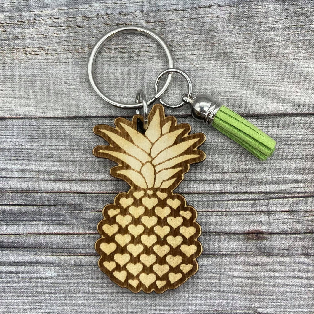 Heart Pineapple Keychain