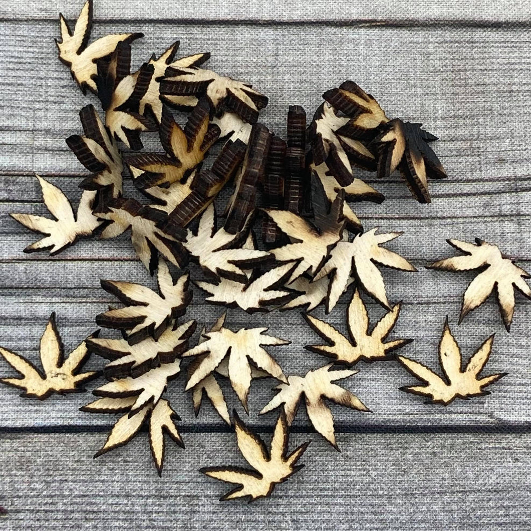 Pot Leaf Wood Confetti