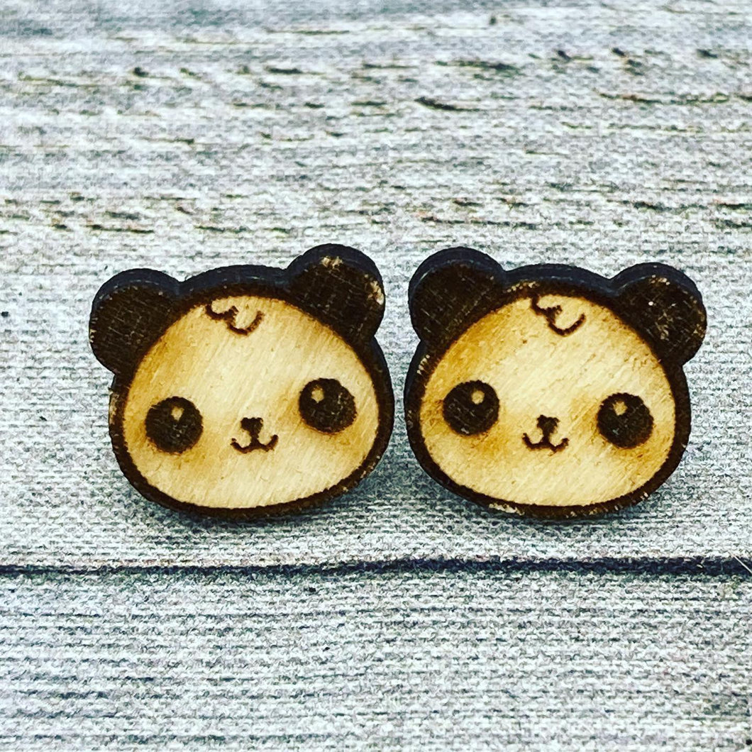 Panda Faces Stud Earrings