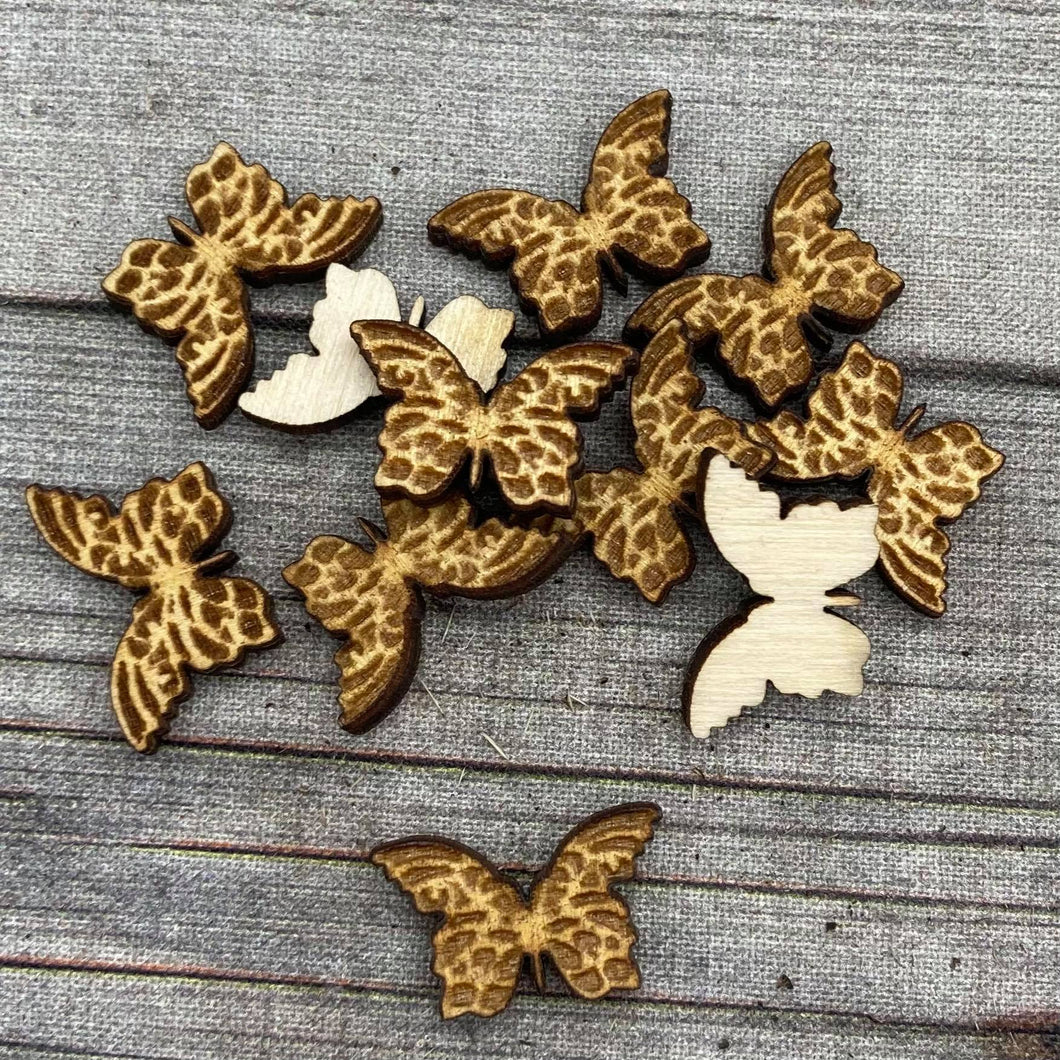 Patterned Butterflies Wood Confetti