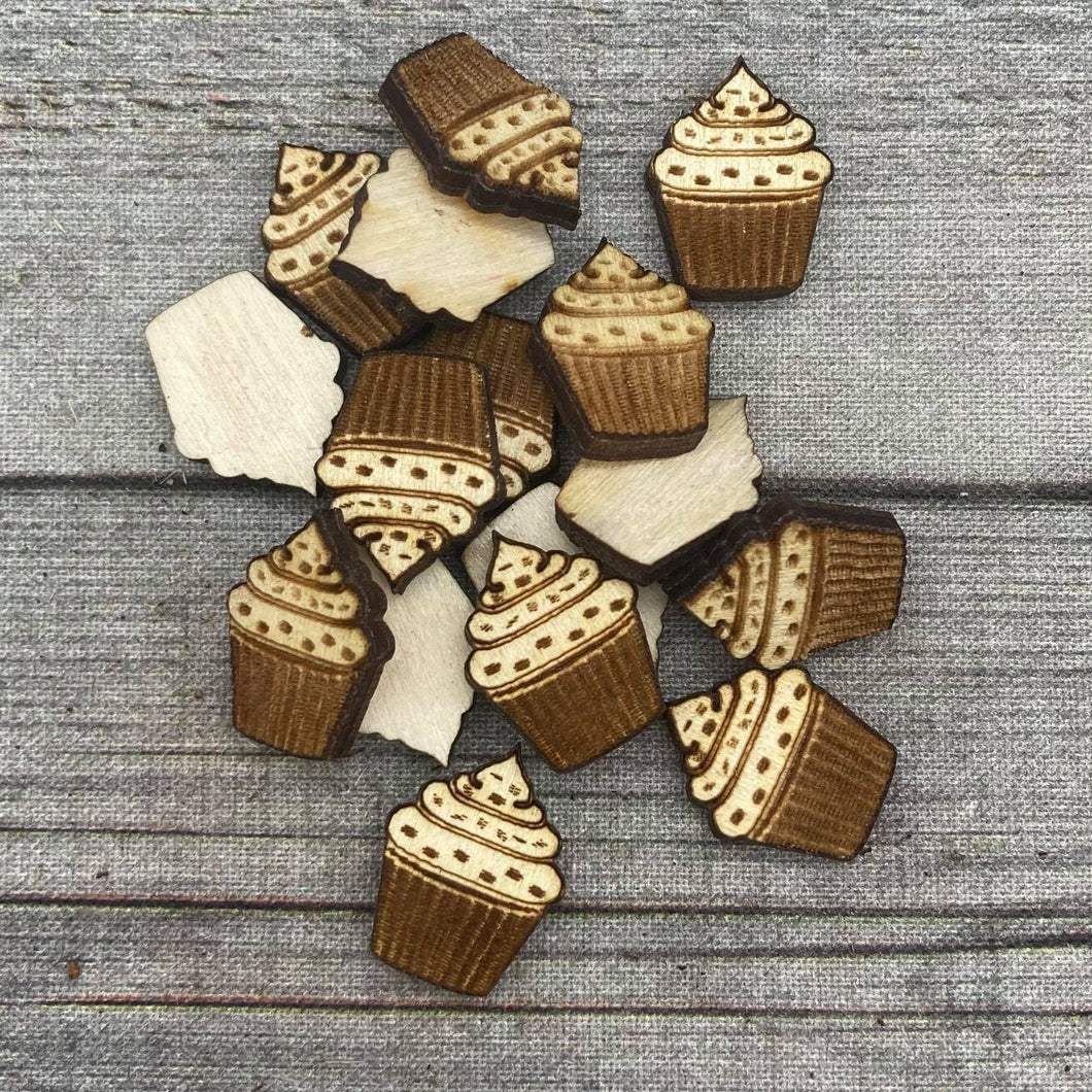 Cupcake Wood Confetti