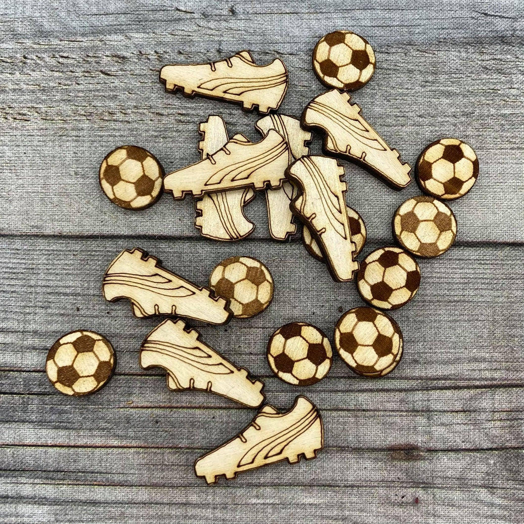 Soccer Mix Wood Confetti