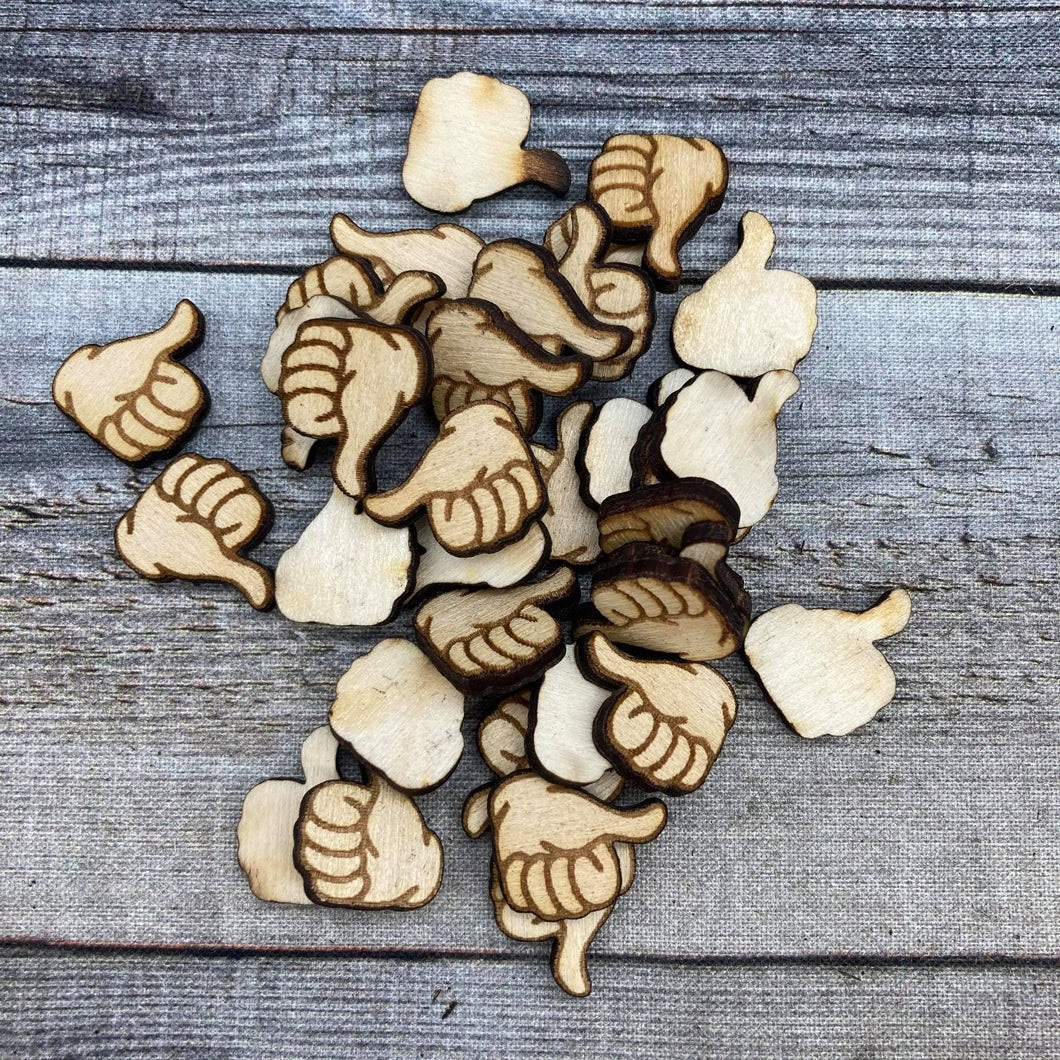 Thumbs Up Wood Confetti