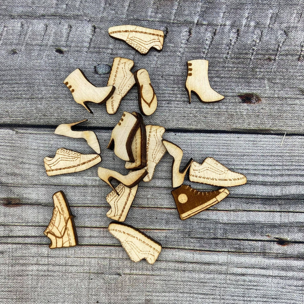 Shoe and Sneaker Mix Wood Confetti