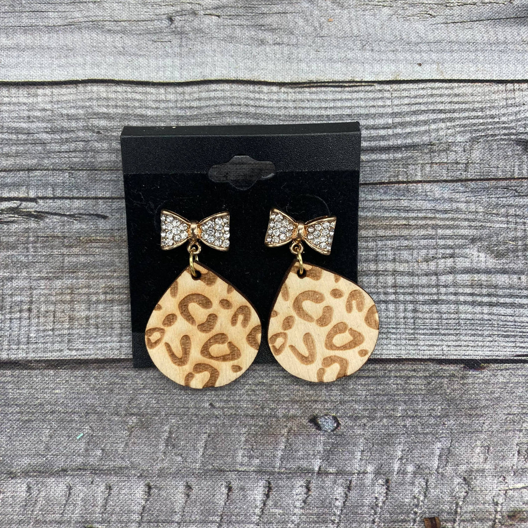 Small Leopard Drop Earrings