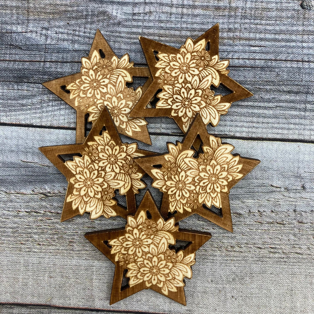 Floral Star Large Confetti