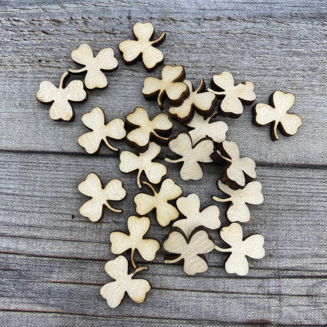 Three Leaf Clover Wood Confetti