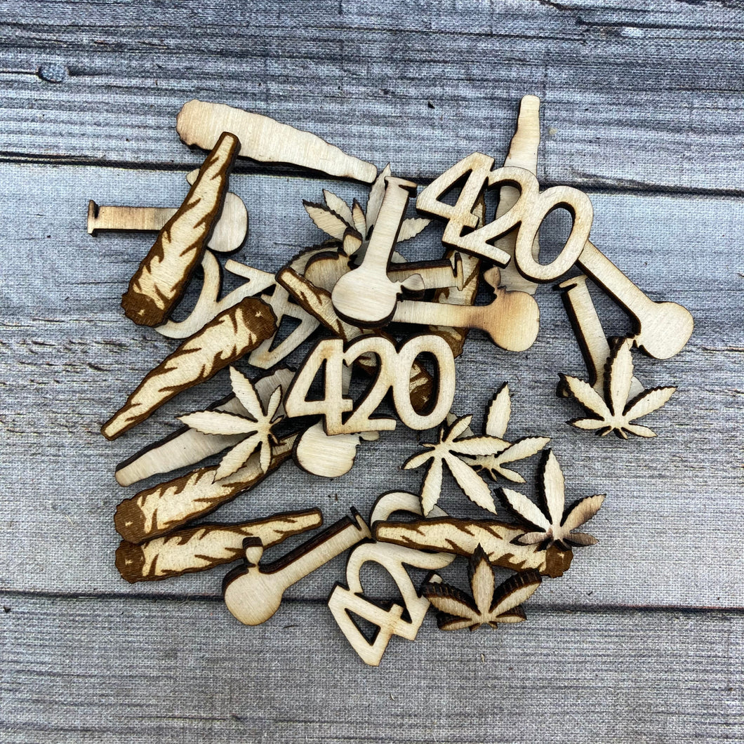 420 Weed Mix Wood Confetti
