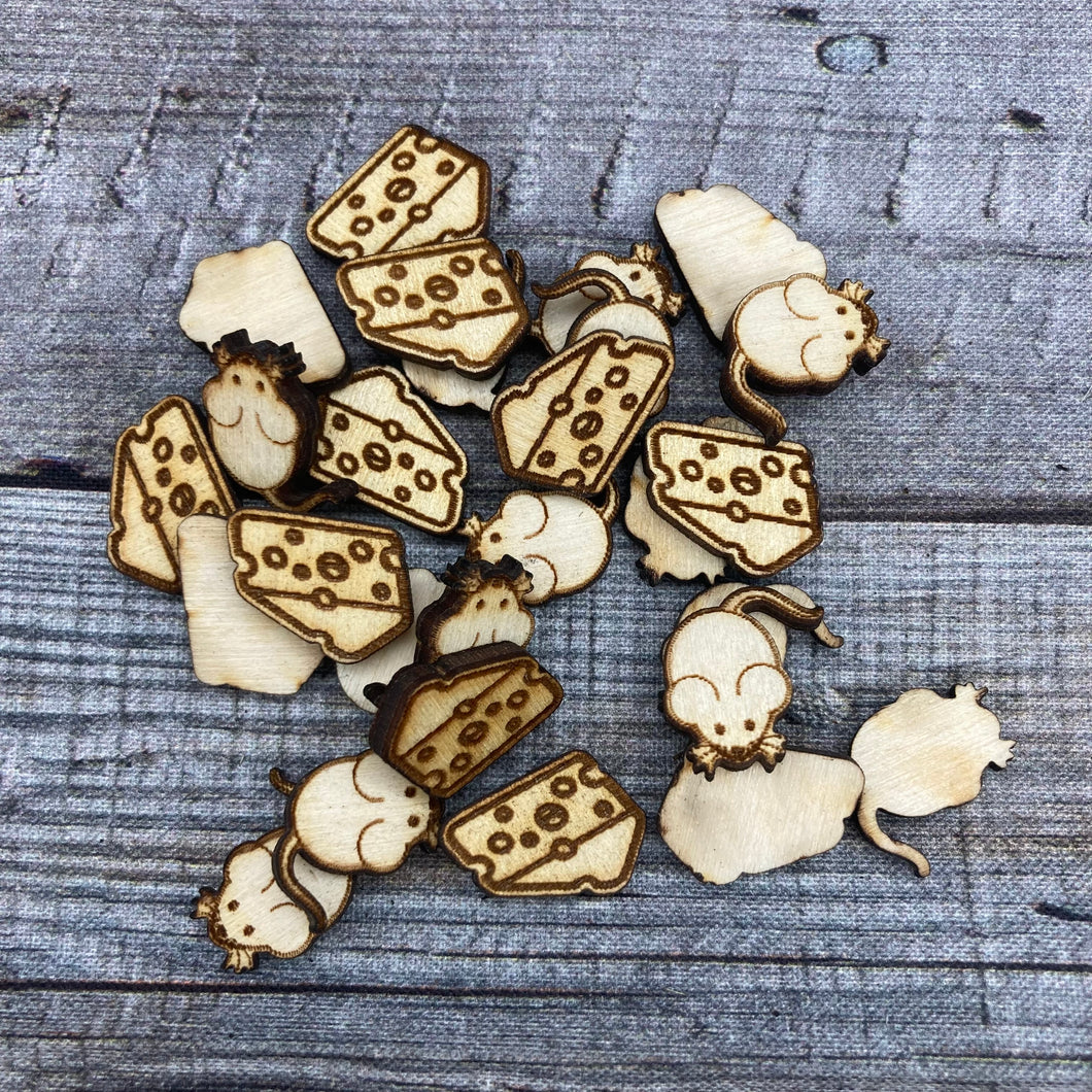 Mouse and Cheese Mix Wood Confetti