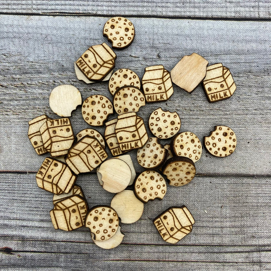 Milk and Cookies Mix Wood Confetti