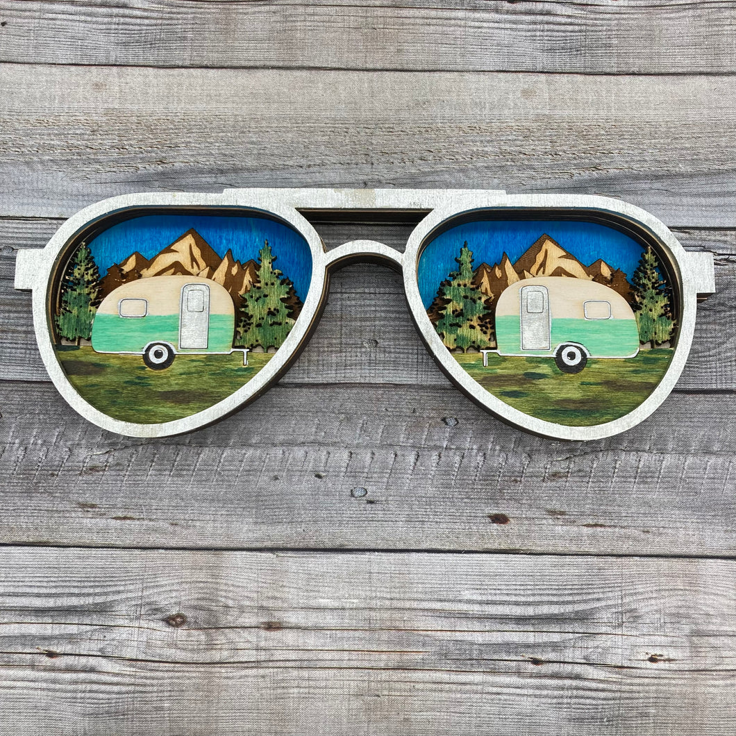 Camping Painted Sunglasses